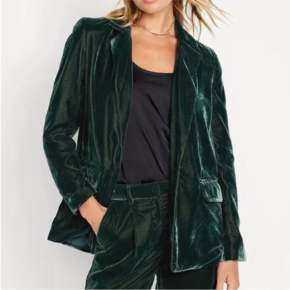 Old Navy Green Velvet Blazer